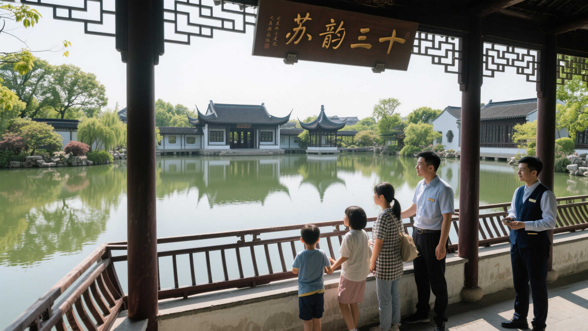 小李是常州本地人，得知苏韵十三园免费开放的消息后，